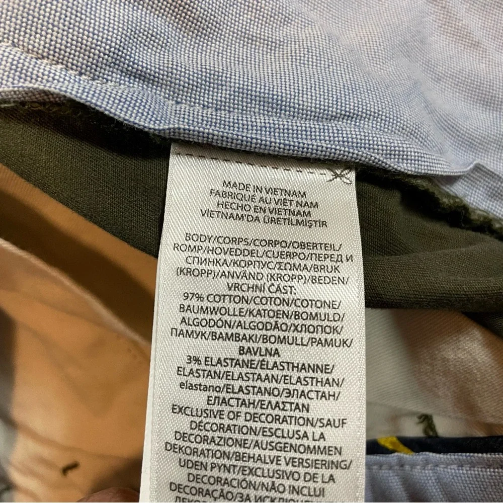 Polo Ralph‎ Lauren Mens Stretch Straight Fit Chino Pants Olive Green 38x30